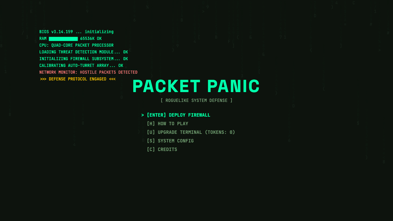 Packet Panic - Roguelike System Defense